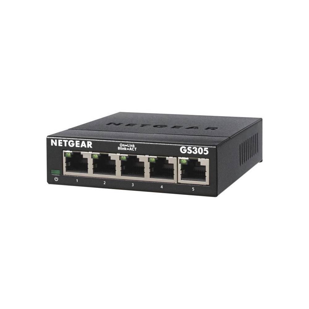 NETGEAR GS305-300PES Switch Ethernet Métal 5 ports Gigabit (10/100/1000)