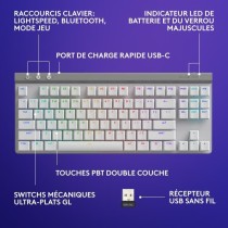 Clavier gamer - Sans fil - Logitech G - G515 Lightspeed TKL - Switch G