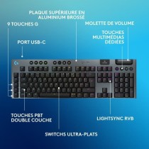 Clavier gamer - sans fil - Logitech G - G915 TKL X - Switch linear - A