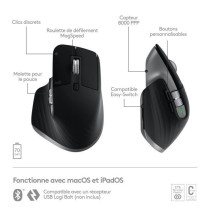 Souris Logitech MX Master 3S pour Mac - Bluetooth Sans Fil - Gris Side