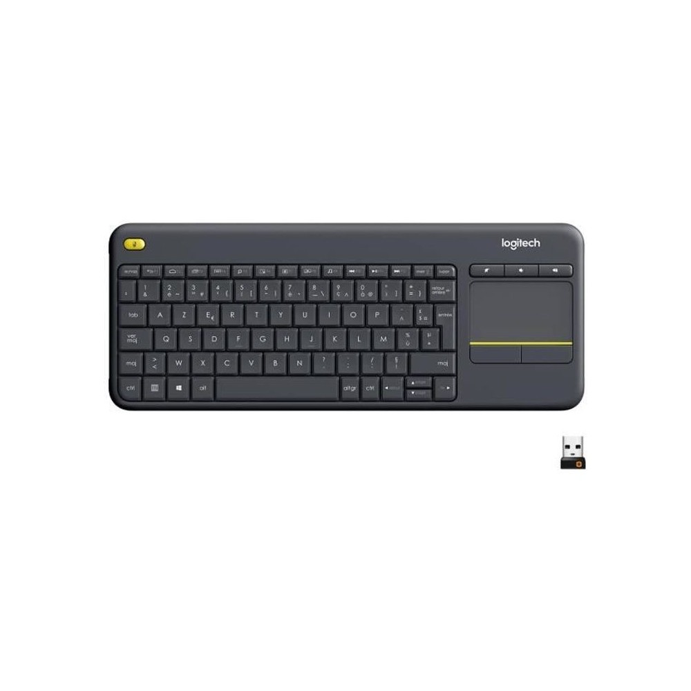 Clavier TV - Sans fil - Logitech - K400 Plus - Pavé tactile - AZERTY