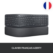 Clavier ergonomique - Sans fil - Logitech - ERGO K860 - AZERTY - Noir