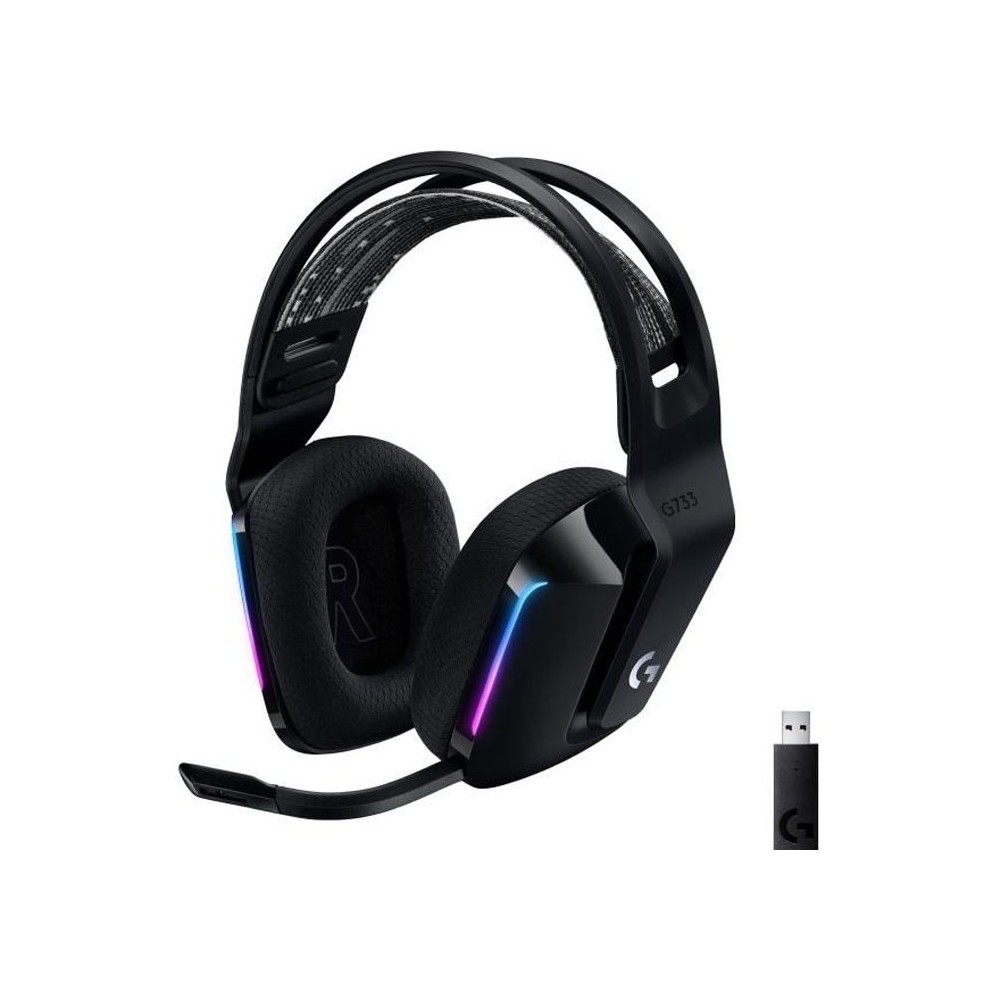 Casque gamer - Sans fil - LOGITECH G - G733 Lightspeed - Noir