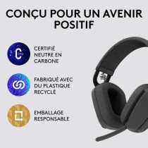 Casque PC Logitech Zone Vibe 100 Casque d''ecoute leger sans fil avec