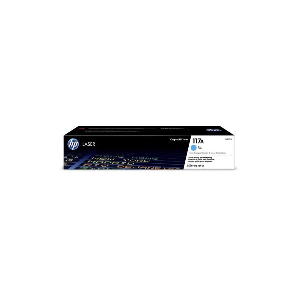 Cartouche de Toner Cyan Authentique HP 117A W2071A pour Laser 150 / HP Laser MFP 178/179