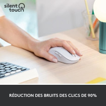 Souris - Sans fil - Logitech - M650 - Gaucher - Blanc