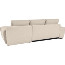 Canapé d'angle convertible LOUNGITUDE CABELLO en tissu beige avec cof