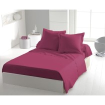 LOVELY HOME Drap Plat 100% coton 180x290 cm - 1 personne - Fuchsia