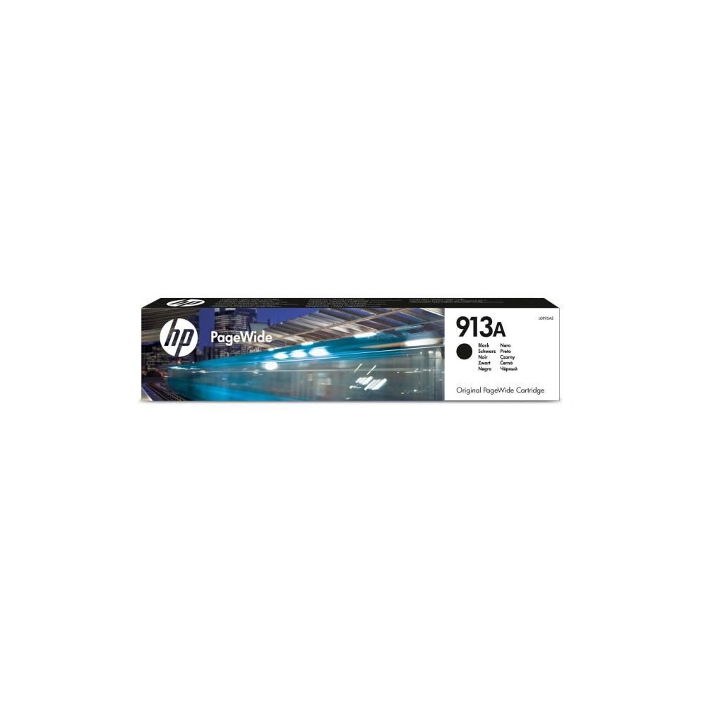 HP 913A Cartouche d'encre noire PageWide authentique (L0R95AE) pour HP PageWide 377/452/477