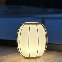 Lampe de table sans fil - LUMISKY - TULUM - H27 cm - Poignée en méta