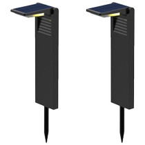 Lot de 2 balises solaires a planter - LUMISKY - OSTRY - H41 cm - LED b