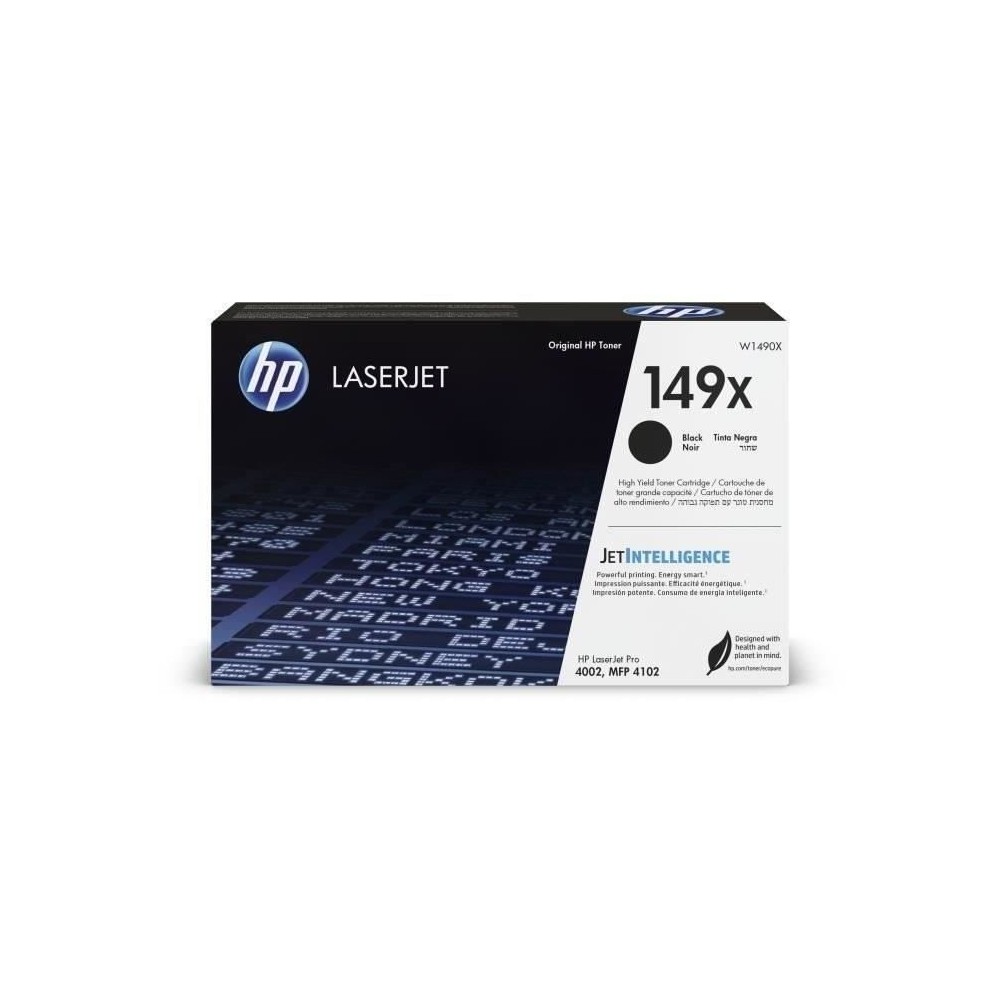 Cartouche de Toner Noir HP 149X (W1490X) authentique grande capacité pour HP LaserJet Pro 4002 / MFP 4102