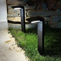 Lot de 2 balises solaires a planter - LUMISKY - OSTRY - H41 cm - LED b