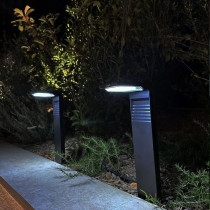 Lot de 2 balises solaires a planter - LUMISKY - OSTRY - H41 cm - LED b