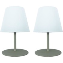 Set de 2 lampes de table sans fil - LUMISKY - TWINS - Olive - H16 cm -