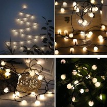 Guirlande lumineuse solaire Billy - LUMI JARDIN - 60 LED - 6,9 cm - Bl