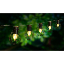 Guirlande solaire cage Keny - LUMIJARDIN - 10 ampoules LED - 3,8 m - E