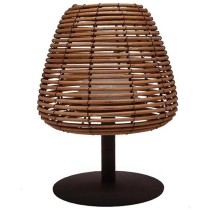 Lampe de table sans fil - LUMISKY - BOHEME - H25 cm - Rotin naturel -