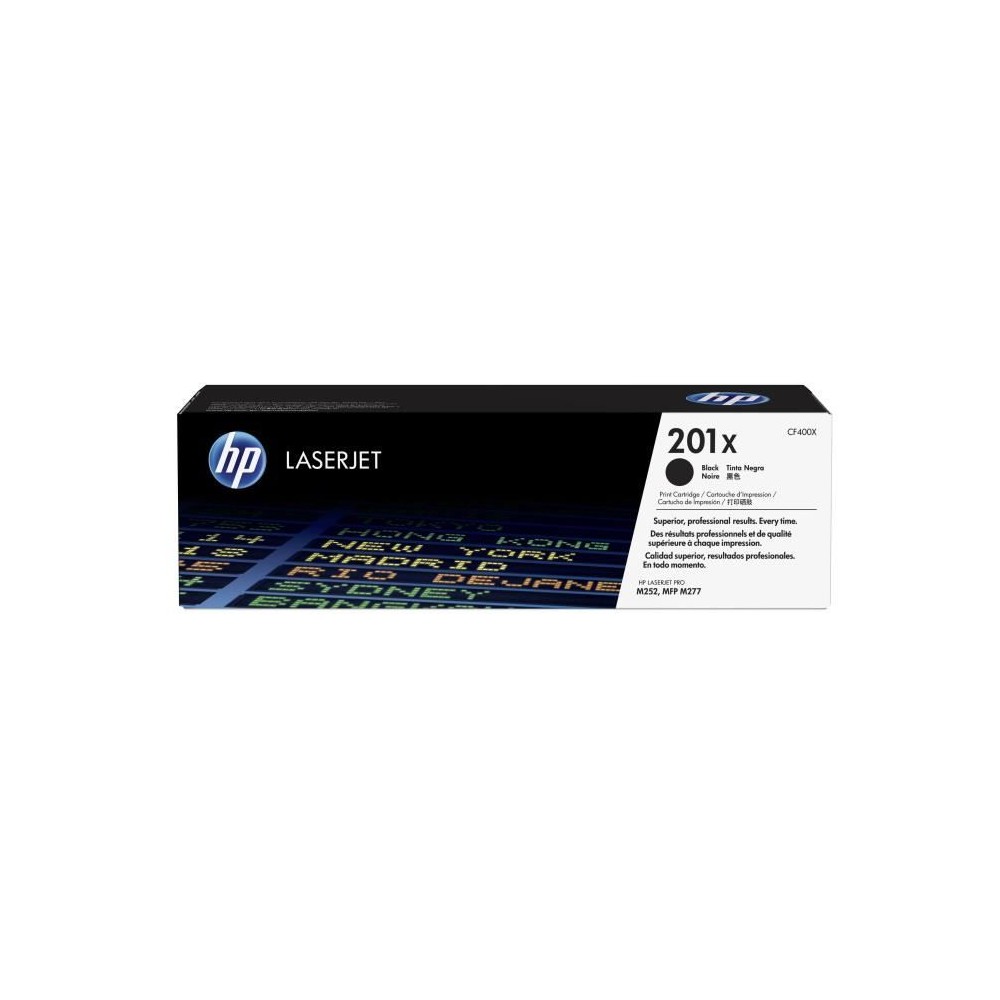 Cartouche de toner noir HP 201X grande capacité authentique pour HP Color LaserJet Pro M252/M274/M277