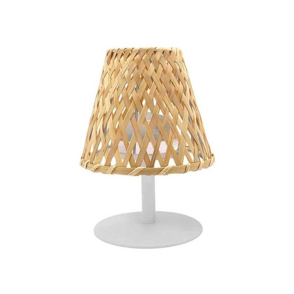 Lampe de table sans fil - LUMISKY - IBIZA - H26 cm - Bambou naturel -