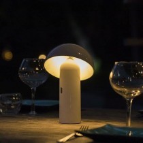 Lampe de table sans fil - LUMISKY - TOD WHITE - H28 cm - Tete orientab