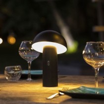 Lampe de table sans fil - LUMISKY - TOD BLACK - H28 cm - Tete orientab