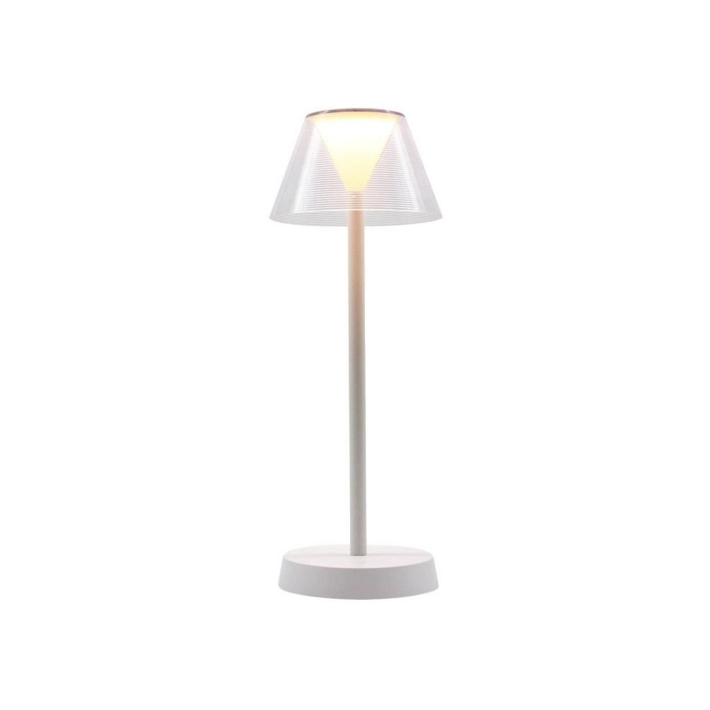 Lampe de table sans fil - LUMISKY - BEVERLY WHITE - H34 cm - LED blanc