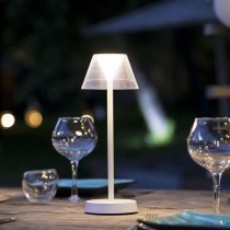 Lampe de table sans fil - LUMISKY - BEVERLY WHITE - H34 cm - LED blanc