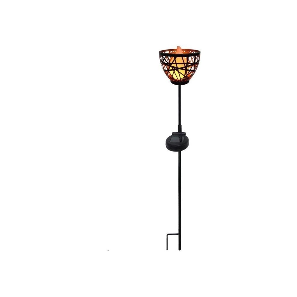 Torche solaire en métal a piquer - LUMISKY - BLOSSOM - H84.5 cm - LED