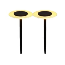 Lot de 2 balises solaires a piquer - LUMISKY - UFO - H35 cm - LED blan