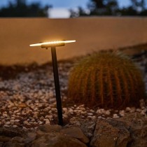 Lot de 2 balises solaires a piquer - LUMISKY - UFO - H35 cm - LED blan