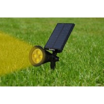 Lot de 2 projecteurs solaires a LED Spiky - LUMI JARDIN - 200 Lumens -