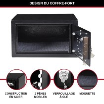 Coffre-fort a clé Master Lock X031ML - Noir - Idéal pour les objets