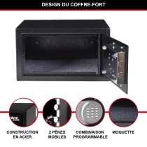 Coffre-fort MASTER LOCK X041ML 11L - Serrure Electronique - Idéal pou