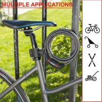 MASTER LOCK Cable Antivol Vélo [1,8 m Câble] [Clé] [Extérieur] [Su