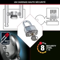 Cadenas Haute Sécurité - MASTER LOCK - M1EURDLFCC - A Clé - Acier L