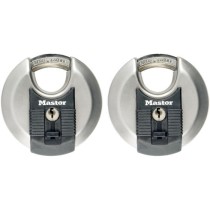 Lot de 2 Cadenas a disque - MASTER LOCK - M40EURT - Acier inoxydable -