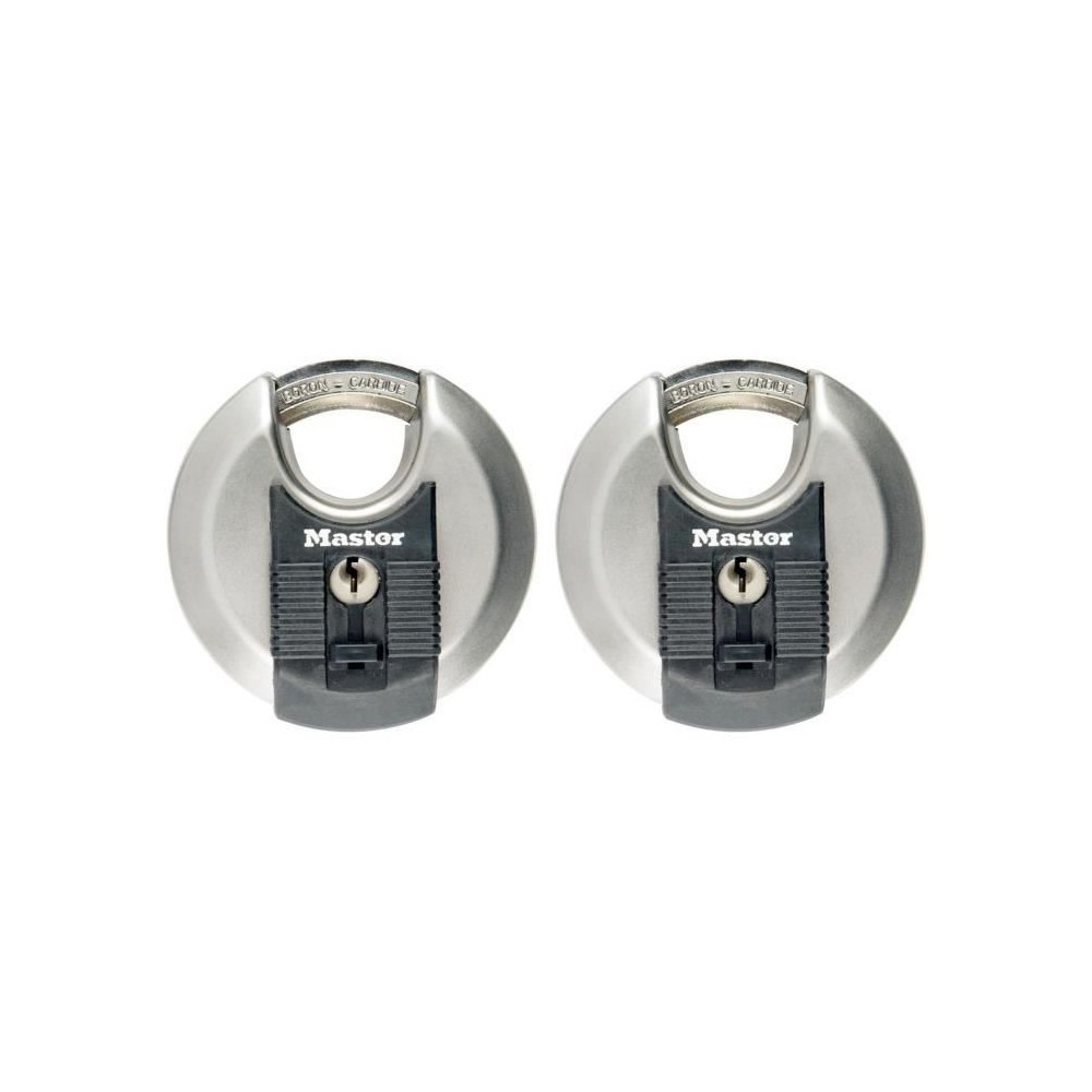 Lot de 2 Cadenas a disque - MASTER LOCK - M40EURT - Acier inoxydable -