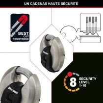 Lot de 2 Cadenas a disque - MASTER LOCK - M40EURT - Acier inoxydable -