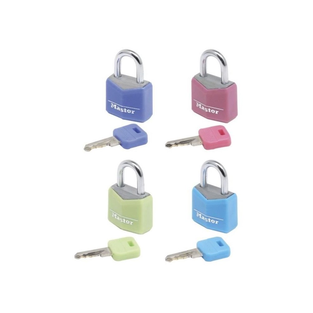 Petits Cadenas - MASTER LOCK - 9120EURQCOLNOP - Clés communes - Pack