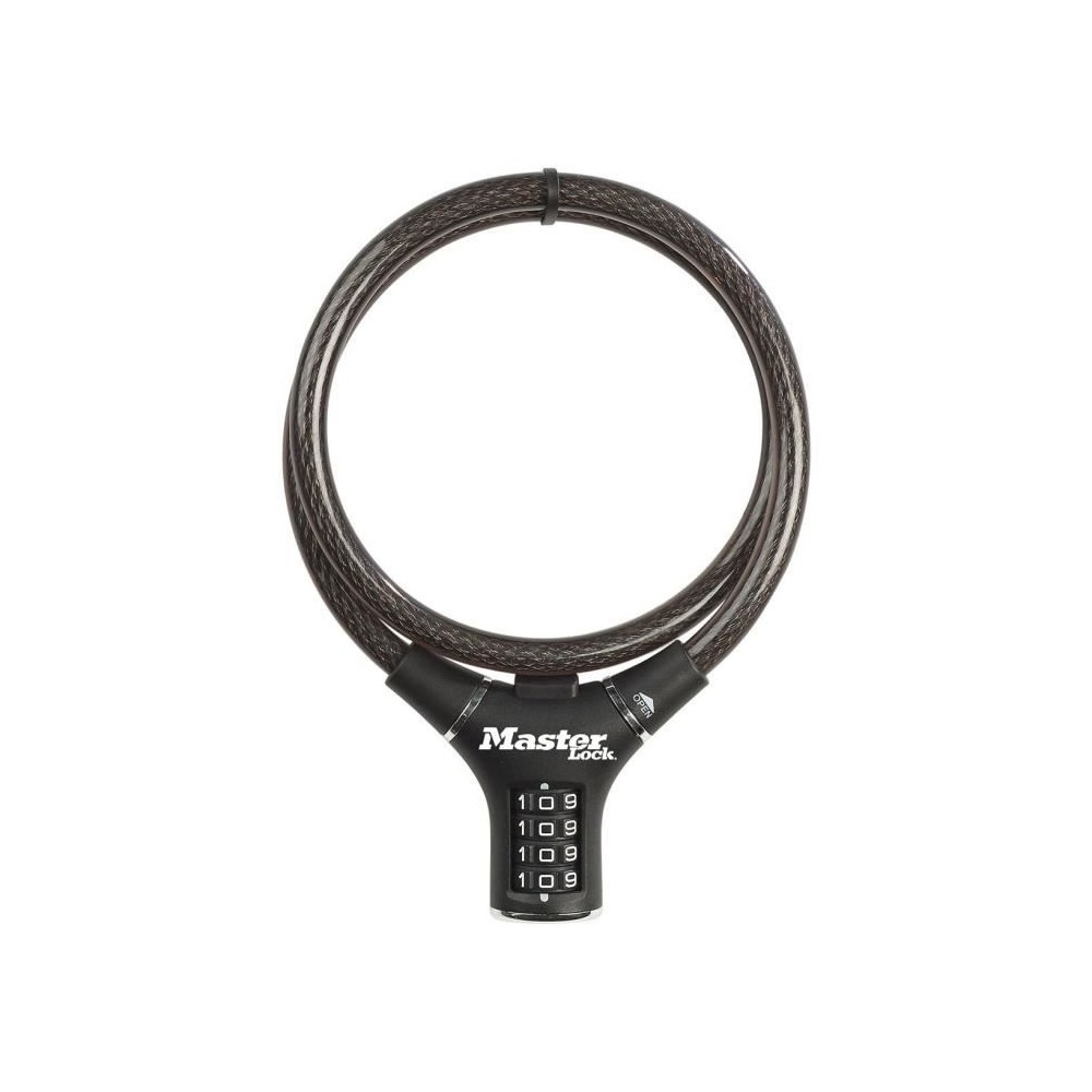 Antivol Vélo - MASTER LOCK - 8229EURDPRO - 90 cm de câble - Noir - A