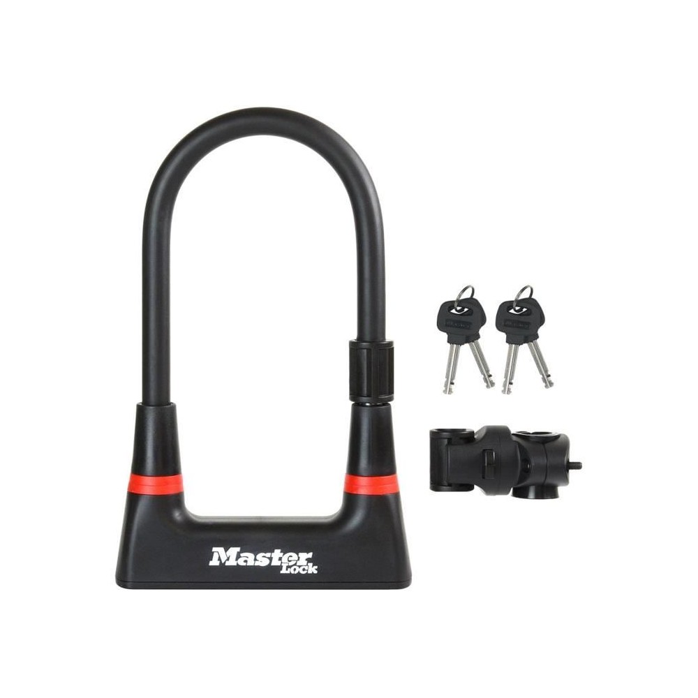 Antivol Vélo U - MASTER LOCK - 8279EURDPRO - Acier Cémenté, Clé, C