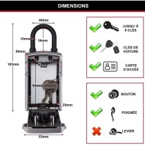 MASTER LOCK Boîte a Clé Connectée - Bluetooth ou Combinaison - A An