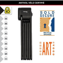 Antivol Vélo Pliable - MASTER LOCK - 8333EURDPRO - Acier Trempé, 3 C