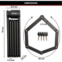 Antivol Vélo Pliable - MASTER LOCK - 8335EURDPRO - Acier Trempé, 4 C