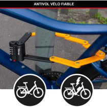 Antivol Vélo a Code - MASTER LOCK - 8336EURDPRO - Acier Trempé, Comb