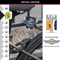 Antivol Masterlock Menottes Antivol Street Cuff en acier chromé