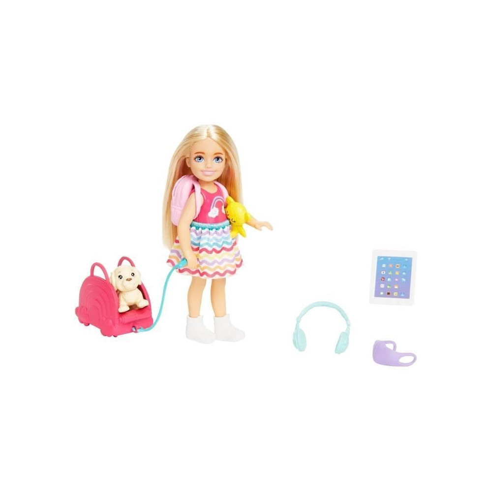 Barbie-Chelsea en Voyage-Coffret avec chiot et accessoires HJY17