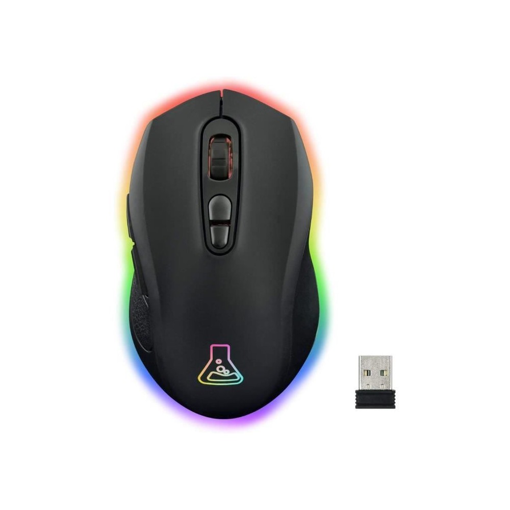 Souris Gamer Sans fil - The G-Lab - KULT NEON - RGB - 2400 DPI - Noir