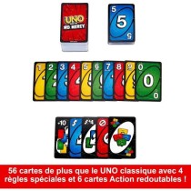 Mattel Games - UNO No Mercy-Jeu de cartes pour toute la famille, enfan